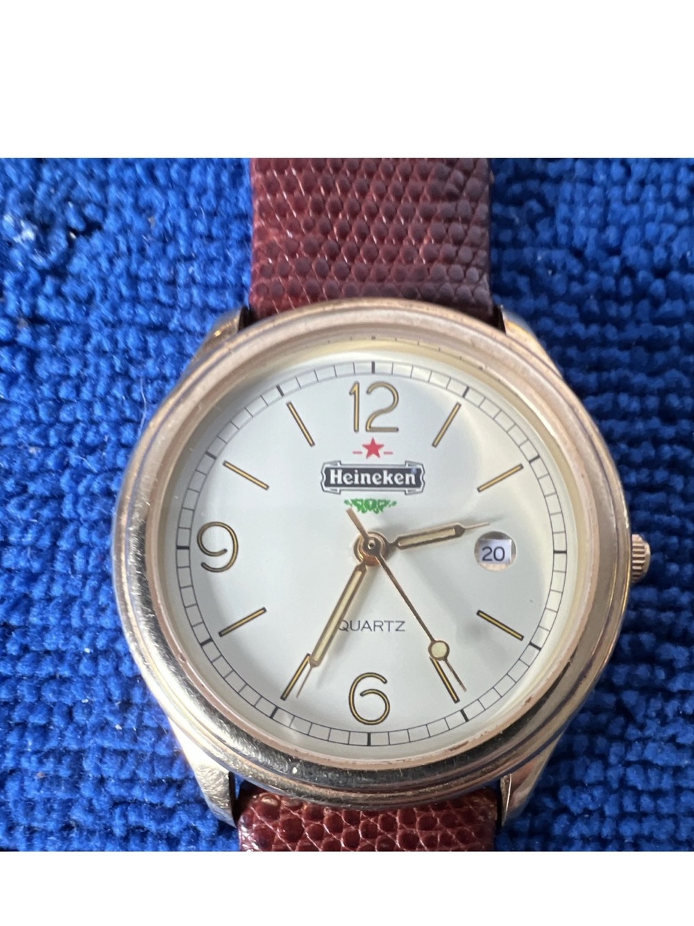 Heineken Olympic Design Quartz Watch Breweriana Water Resistant
Brown Strap